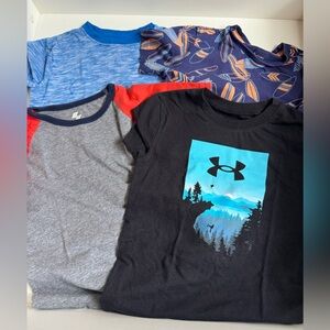 (4) Boys Tshirts Size 4- UnderArmour, Old Navy, Crazy 8, Tommy Bahama